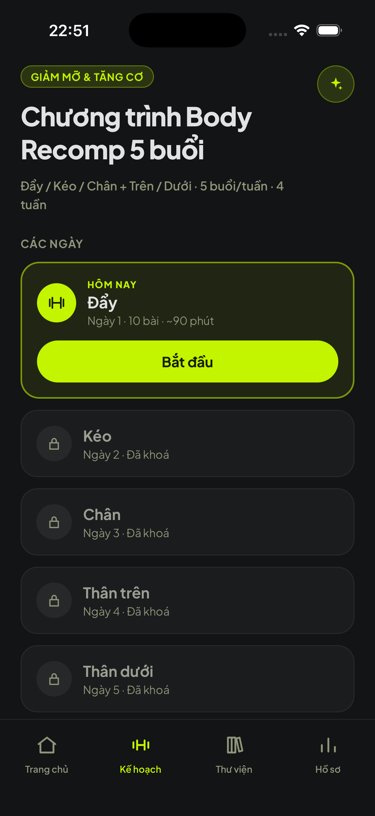 YouPT AI workout logging screen with sets, reps and weight